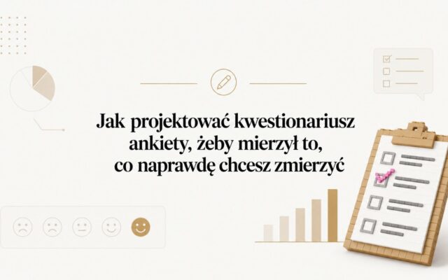 Jak projektować kwestionariusz ankiety, żeby mierzył to, co naprawdę chcesz zmierzyć