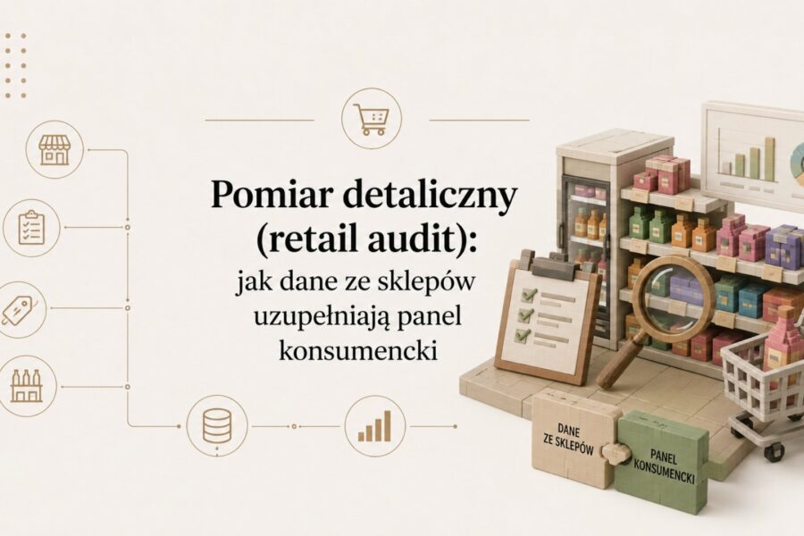 Pomiar detaliczny (retail audit): jak dane ze sklepów uzupełniają panel konsumencki