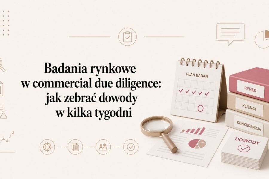 Badania rynkowe w commercial due diligence: jak zebrać dowody w kilka tygodni