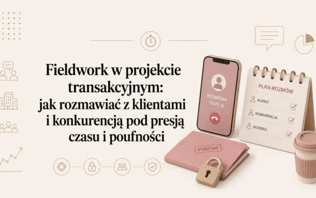 Fieldwork w projekcie transakcyjnym: jak rozmawiać z klientami i konkurencją pod presją czasu i poufności